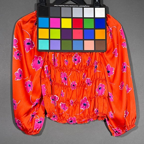 Sanctuary Crop Top Three Quarter Sleeves Floral Size S - Picture 12 of 12